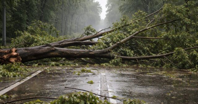 Nubifragio devasta il Reggiano, alberi abbattuti e strade interrotte Nubifragio devasta il Reggiano, alberi abbattuti e strade interrotte