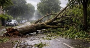 Venti a 85 km/h abbattono alberi nel Reggiano durante un nubifragio Venti a 85 km/h abbattono alberi nel Reggiano durante un nubifragio