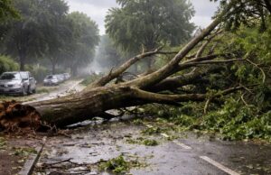 Venti a 85 km/h abbattono alberi nel Reggiano durante un nubifragio Venti a 85 km/h abbattono alberi nel Reggiano durante un nubifragio