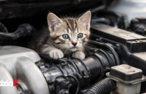Salvato un gattino incastrato nel motore di un’auto a Reggiolo Salvato un gattino incastrato nel motore di un'auto a Reggiolo
